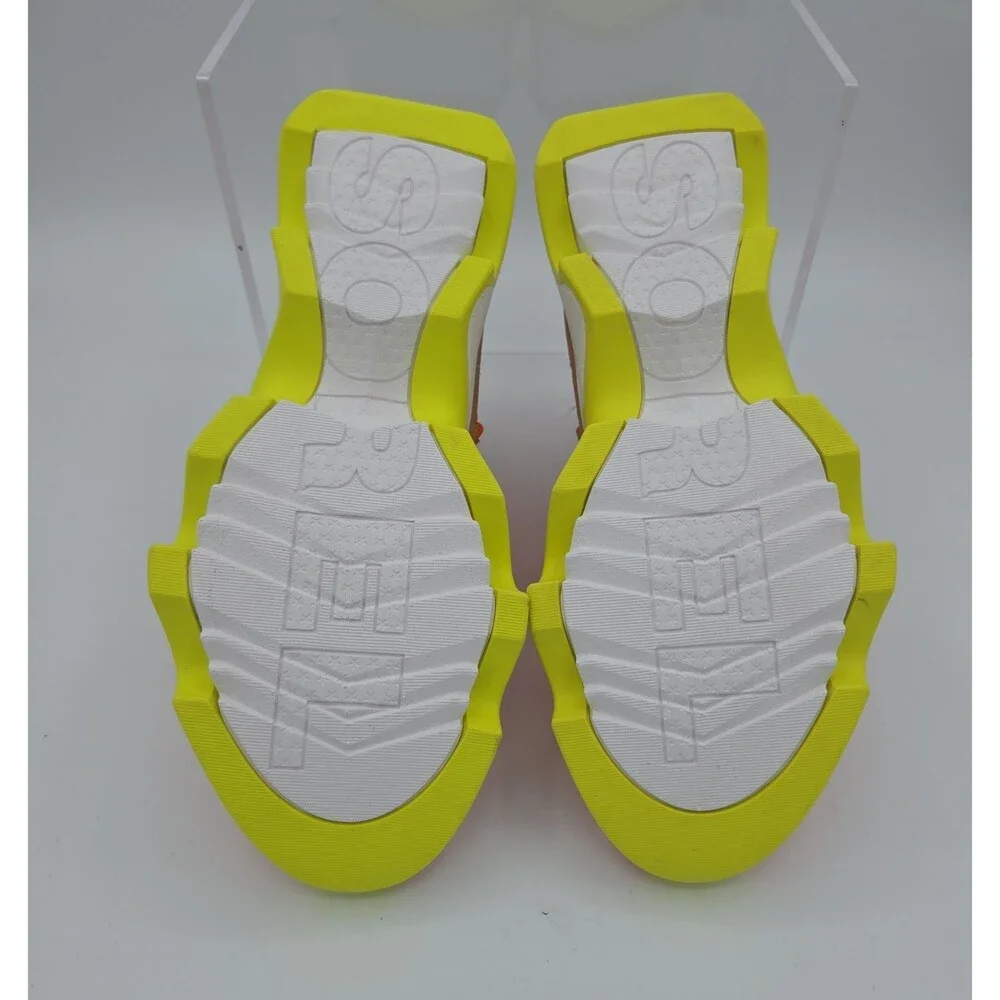 Sorel Kinetic Impact II Lace Sneakers Orange Yellow Lightweight Womens 7.5 EUC